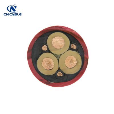 China Flame Retardant Rubber Flexible Jacket 8.7/15KV SHD UGEFP CPE EPR Insulated Copper Tow Pulling Cable for sale