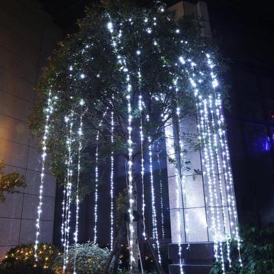 China Curtain Light 240L Christmas Waterfall Lights 3m*1.2m 8 Modes Curtain Lights Fairy Christmas Lights For Garden Bushes Decoration for sale