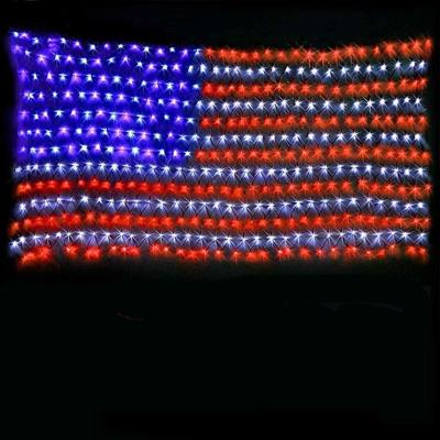 China 260L American flag light net 1m* light net 2m customizable for outdoor garden decoration for sale