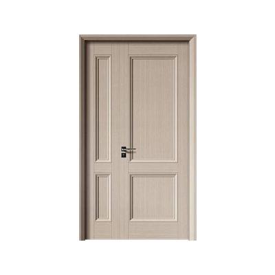 China Sound Insulation China Factory Make Carbon French Door Apartment Moth Proof Crystal Solid Wood Door 1 1/2 Paintless Leaf Wood Door for sale