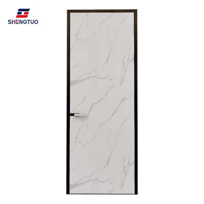 China Modern minimalist style sound insulation formaldehyde free indoor aluminum wooden door for sale