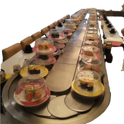 China Fire Resistant Conveyor POM Chain Belt Conveyor System Sushi Hot Pot Conveyor Belt Chain For Restaurant for sale