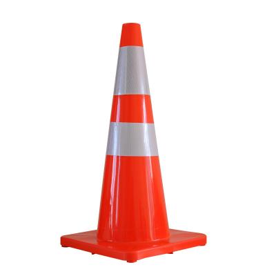 China Cone Traffic Barrier 90cm Ice Cream Cone Cone PVC Plastic Reflective Stop Rubber Warning Bucket 1 for sale