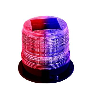 China Red, Blue And Yellow LED 1 Solar Warning Light Traffic Night Road Construction Sentry Box Obstacle Light for sale