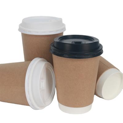 Κίνα UYIPAK Packaging Supplier Manufacturing 8oz 12oz 16oz Double Wall Paper Cup Disposable Coffee With Lids For Hot Drinks προς πώληση