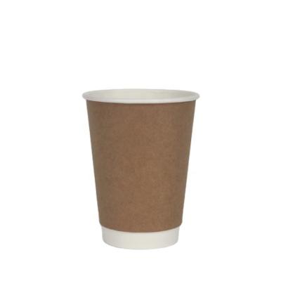 Китай 10oz 12oz Double Wall Disposable Paper Cup Kraft Custom For Hot Drinks продается