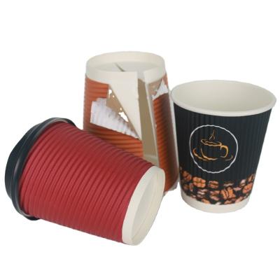 China Recyclable Disposable Paper Cup Embossing Printing Handling For Any Hot Drinks for sale