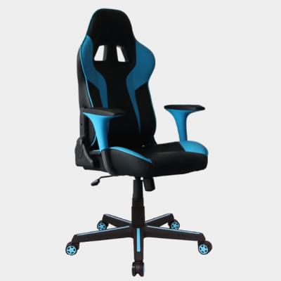 China New Design High Chair Features PU Blue Leather Gamer Chair Adjustable Back Executive Gaming Chair for sale