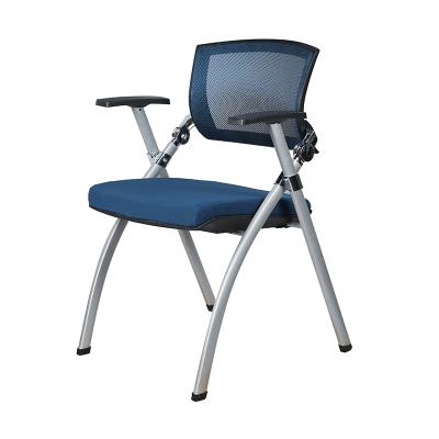 China Foldable Mesh Back Folding Study Training Chair Foldable Design PP Office Stackable Rolling Chair For Exercising Room for sale