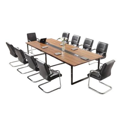 China Strong Wearability Luxury High End Rectangular Conference Table With Metal Leg for sale