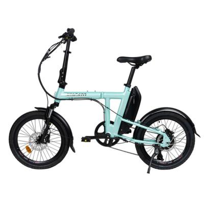 China Aluminum Alloy 20 Inch Folding Portable Lightweight Foldable Bicycle 350W 10.Ah Electric Detachable Battery Mini Bike for sale