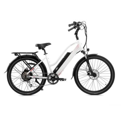 China Aluminum Alloy Plus Hidden Electric Battery City Bike 48V Power Crest 500W Step-Thru Bike for sale