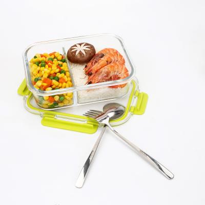 China Borosilicate Glass Food Container Heatable Food Containers Airtight Food Containers for sale