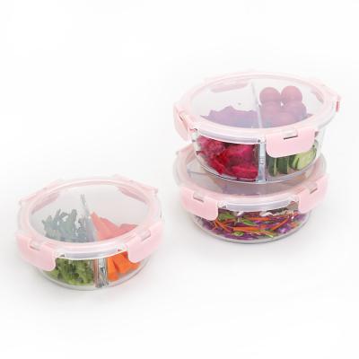 China High Borosilicate Glass Sustainable Lunch Boxes With Compartments for sale