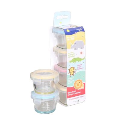 China Bpa Free Microwavable High Borosilicate Glass High Quality Food Containers Set For Baby for sale