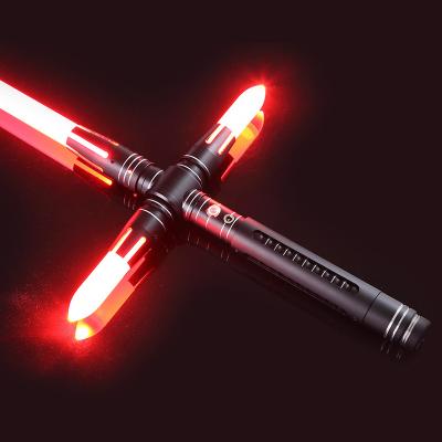 China Aluminum alloy& Polycarbonate FOCSABER lightsaber with metal handle RGB Kylo Ren color highlight sound effect lighting custom infinite changing toys for cosplay for sale