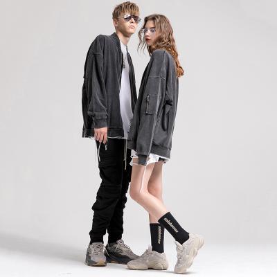 China 2022 Autumn New Anti-pilling Black Custom Size Sustainable Cotton Men's And Women's Coats for sale