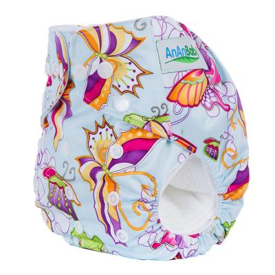 China Plain Woven Ananbaby Organic Baby Cloth Diapers Wholesale Eco-friendly Washable Baby Cloth Diaper  All In One for sale