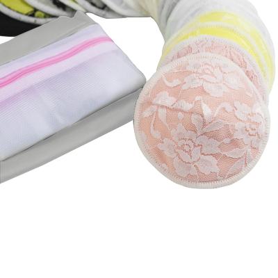 China ABSORBENT Ananbaby Lace Custom Logo Washable Nursing Pads Organic Washable Bamboo Reusable Breast Pads for sale