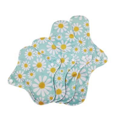 China Breathable Washable Reusable Organic Sanitary Napkins Lady Sanitary Cloth Pad Oem Organic Bamboo Charcoal Menstrual Pads for sale