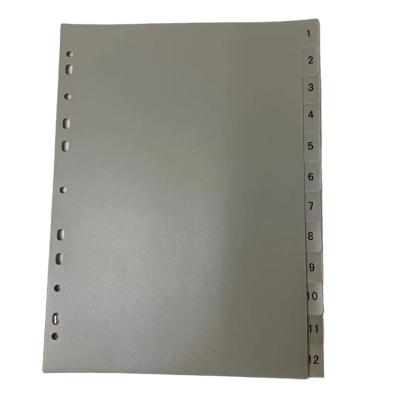 China Factory Supply China ECO-FRIENDLY New Custom Product PP Index Folder 12 Promotional Dividers for sale