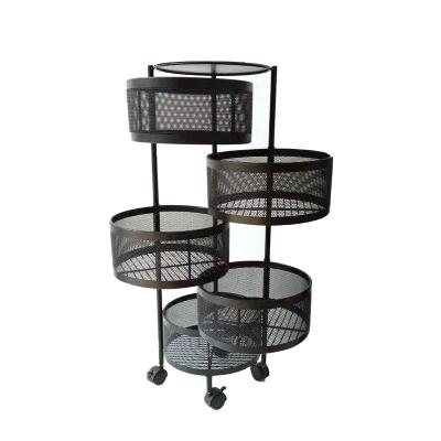 China Viable Movable Metal Debris Storage Multi-Layer Standing Rotating Rack for sale