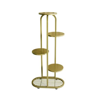 China Indoor Plant Minimalist High End Customized Flower Iron Pot Potted Rack for sale