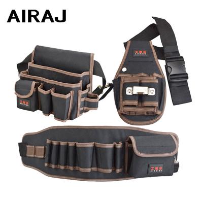 China Heavy Equipment Waist Tool Storage Bag With Bag Professional Property Manager Drilling Belt Electrician Portable Worker's Kit Waist Bag for sale