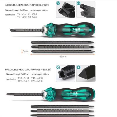 China Household Tool Telescopic Dual Function Screwdriver with Cross Handle/Short/Long Handle Multifunctional Detachable and Adjustable Screwdriver for sale