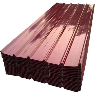 China Purple Red Prepainted Corrugated Roofing Sheet DX51D PPGI Roof Sheet for sale