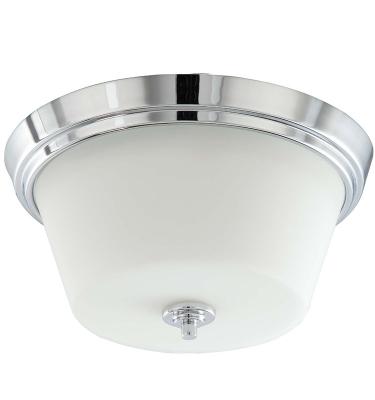 China 12inch surface mounted frosted nickel 1*GU24 13W / LED 10W ceiling light wite ETL UL brushed glass certification for sale