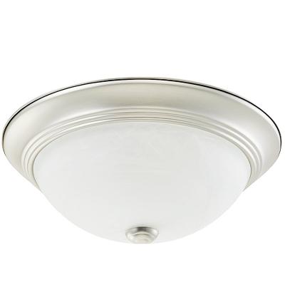 China Popular Vintage Aluminum Simple Country Style Ceiling Lamp Opalescent Glass Farmhouse Round Shape 15inch Lighting with UL ETL Approval for sale