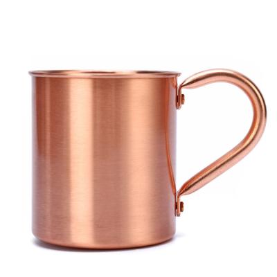 China Viable Pure Copper Mugs/Mugs With Handle Everich Moscow Mule 16oz 99.86% Solid Beer Mugs Customized Logo Acceptable for sale