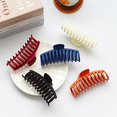 China Hair Accesories Korean New Trendy WholesaleThick hair clip Acrylic matte claw clip Shark hair jaw clip for sale