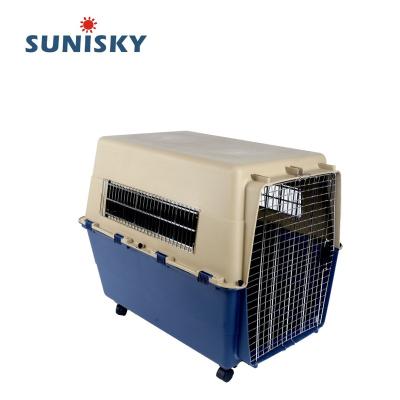 China Large Sustainable Pet Cage With Wheels Pet Carrier Airline Approved BB SPC-064 for sale