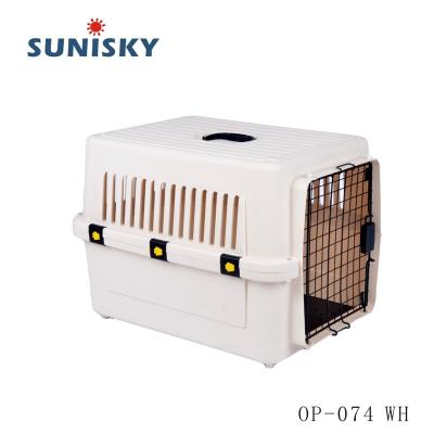 China Sustainable High Quality Pet Airline Pet Carrier Approved Travel And Outdoor OP-074 WH for sale