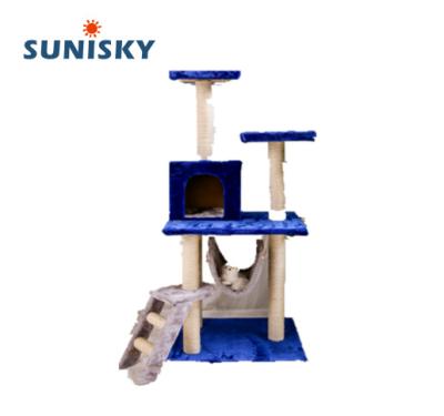 China Sustainable Cat Tree / Cat Scratching Tree Climber / Whole Natural Scratching Tower DS-7 for sale