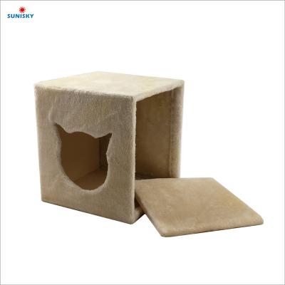 China Viable Foldable Cat Box House Cat Sleeping Bed for sale