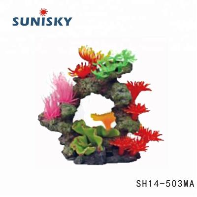 China Viable Aquarium Coral Reef Ornaments Fish Tank Artificial Decoration of SH14-503MA for sale