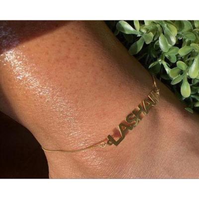 China Body Jewelry Casual/Sporting Anklets Call Box Personalized Custom Stainless Steel Anklet Chain for sale