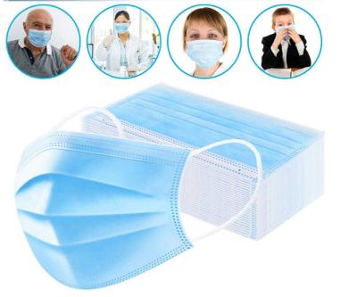 China Earloop Style Disposable Dust Mask , Comfortable 3 Ply Non Woven Face Mask for sale