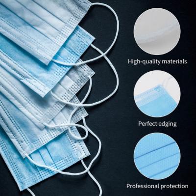 China 3 Ply Non Woven Disposable Dust Mask With High Bacteria Filtration Efficiency for sale