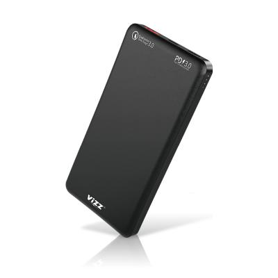 中国 熱い販売QC3.0 PD18W 10000mahの高容量携帯用力銀行電池の小型powerbank 販売のため