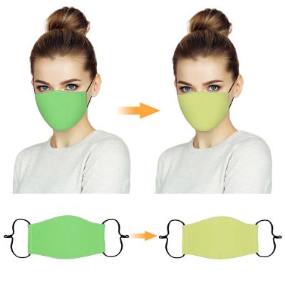 China Change color 2 layer color face maskss reusable fabric cover color-changing magic face maskss custom for sale