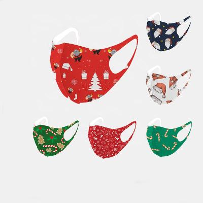 China Adult Anti-dust-fog-pollen Christmas Printed Masks Fashion Kids Digital Printed Cute Beauty Facemask Korean Mouth-Christmas Tree Snowman Mask for sale