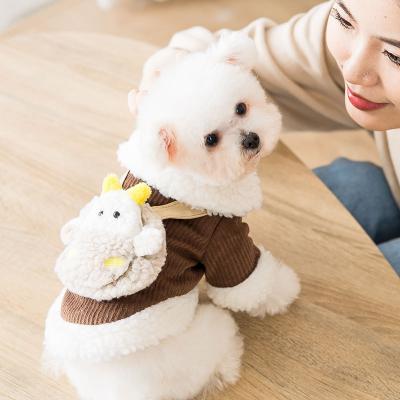 China Sustainable Corgi Teddy Small Dog Sport Warm Padded Jacket Autumn Winter Holiday Clothing For Dogs for sale