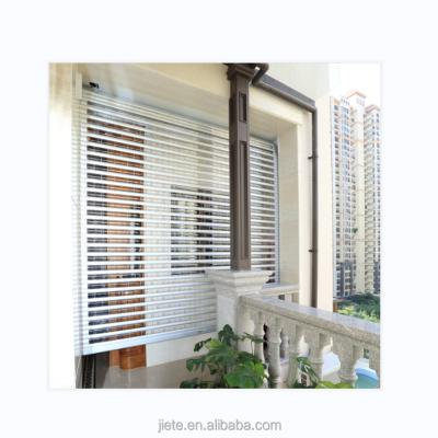 China Eco-friendly Motor PE Transparent Living Room Balcony Rolling Doors And Anti-theft Electric Windows Roller Window Shutters for sale