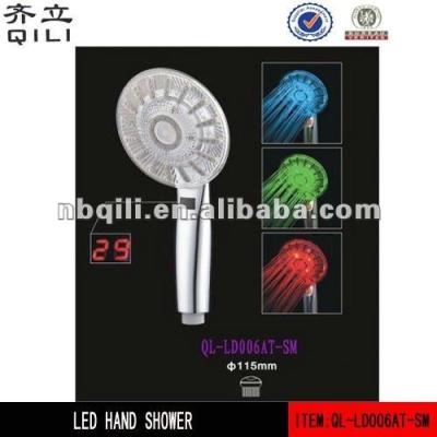 China Without diverter temperature display rain led shower head for sale