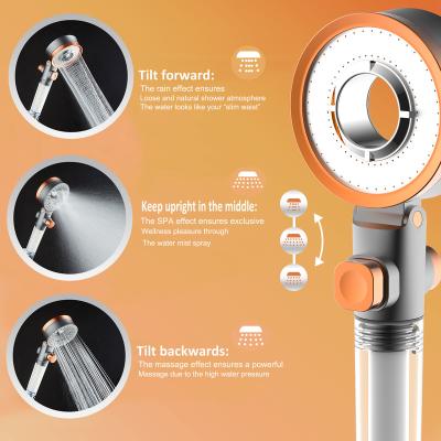 China Free Switch Handheld Shower Head PP Cotton Filter Water Pressure Adjustable Shower Head With Switch Filtration Shower Head for sale