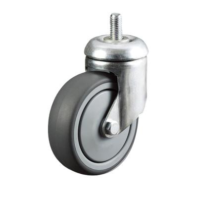 China China Factory Low Noise 5 Inch Trolley Cart Wheel Swivel Bolt Hole TPR Purchasing Caster for sale